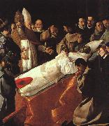 Francisco de Zurbaran The Lying in State of St.Bonaventura oil on canvas